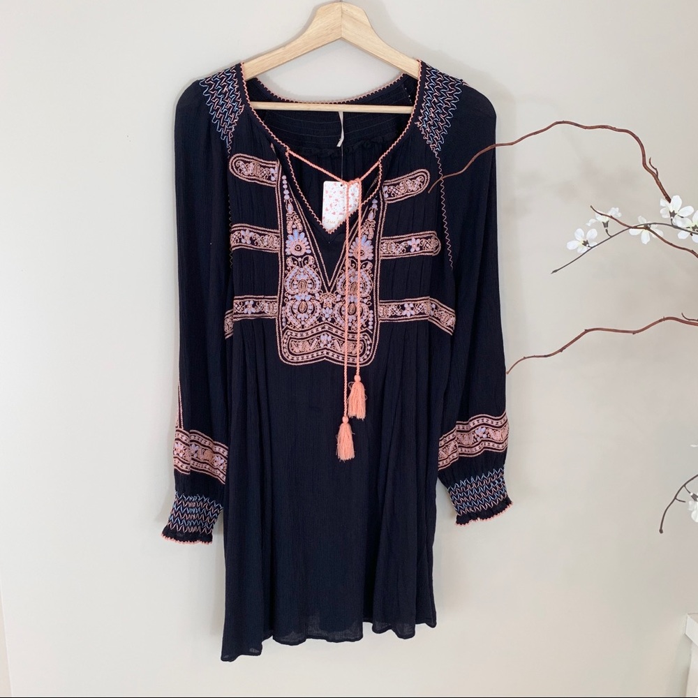 Free People Wind Willow Embroidered Dress S NWT - Picture 2 of 7